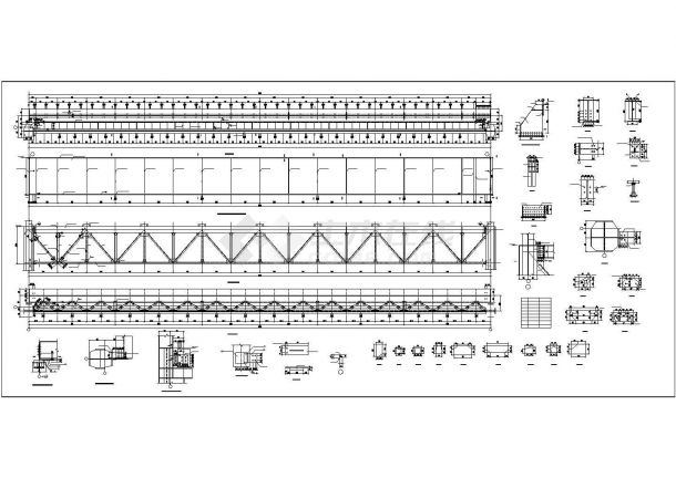 某地50t吊车梁建筑结构设计CAD图纸-图二