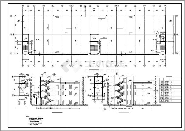 某地厂房建筑施工CAD设计图纸（共4张）-图二