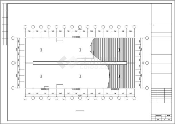 西安市某二手音箱市场单层钢结构厂房全套建筑设计CAD图纸-图一