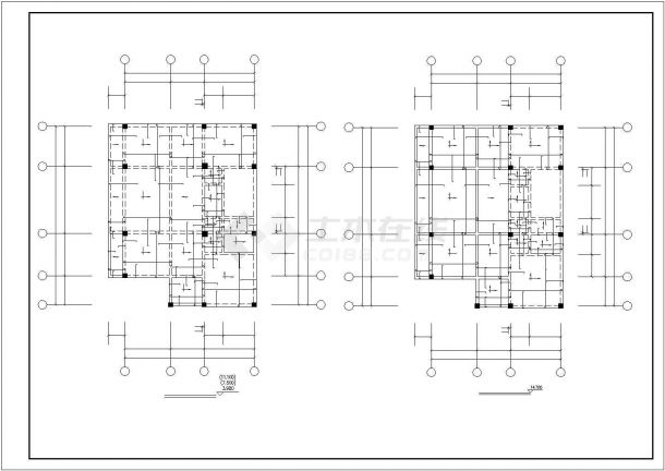 长春市xx小区占地190平米6层砖混结构民居楼建筑设计CAD图纸-图一