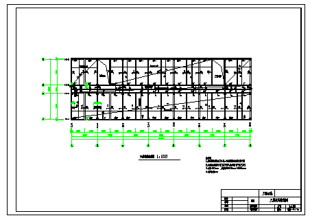 六层中学教学楼结构cad设计施工图-图二