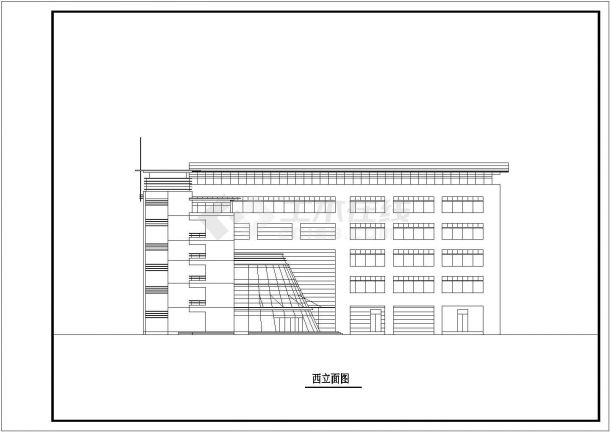 某地大型厂房建筑设计方案CAD图纸-图二