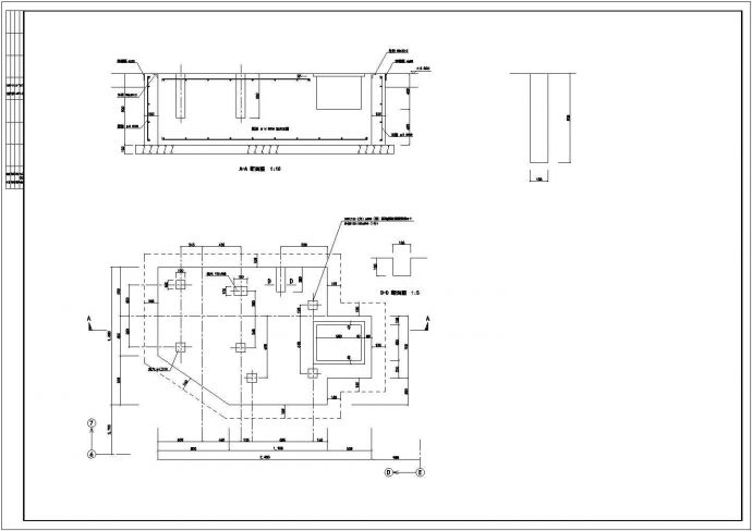 某地东芝设备基础平面设计CAD详图_图1