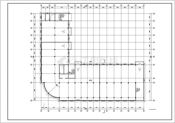 某地大型工业厂房建筑设计CAD图纸-图一