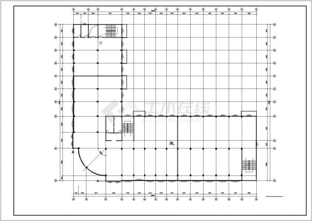 某地大型工业厂房建筑设计CAD图纸-图二