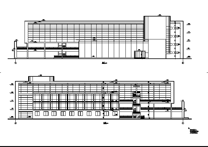 洋河某厂区4层办公楼建筑设计施工cad图纸_图1