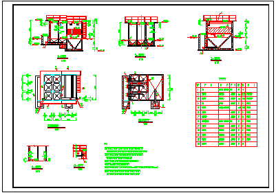自来水厂反应沉淀池工艺设计cad施工图纸_图1