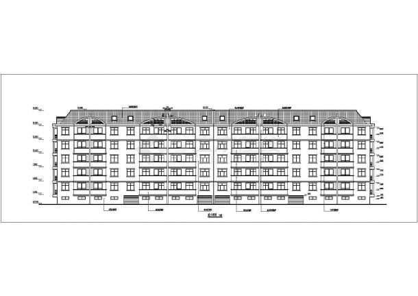 厦门市xxx小区4770平米6层砖混结构住宅楼全套建筑设计CAD图纸-图一