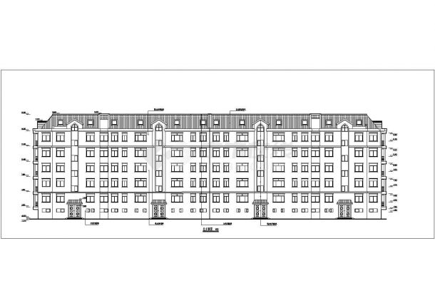厦门市xxx小区4770平米6层砖混结构住宅楼全套建筑设计CAD图纸-图二