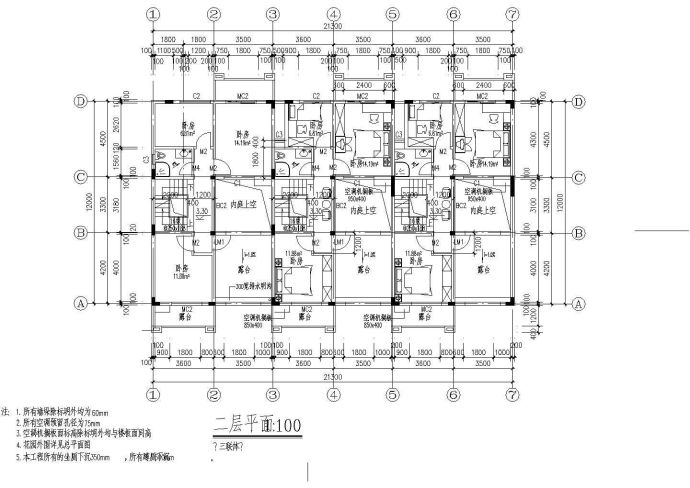 某地别墅建筑平立面图_图1