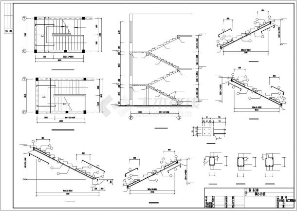 某地区3层办公楼砖混结构设计施工CAD图纸-图一