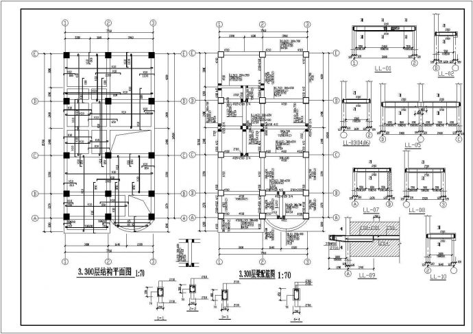 某地区5层小型住宅砖混结构设计施工CAD图纸_图1