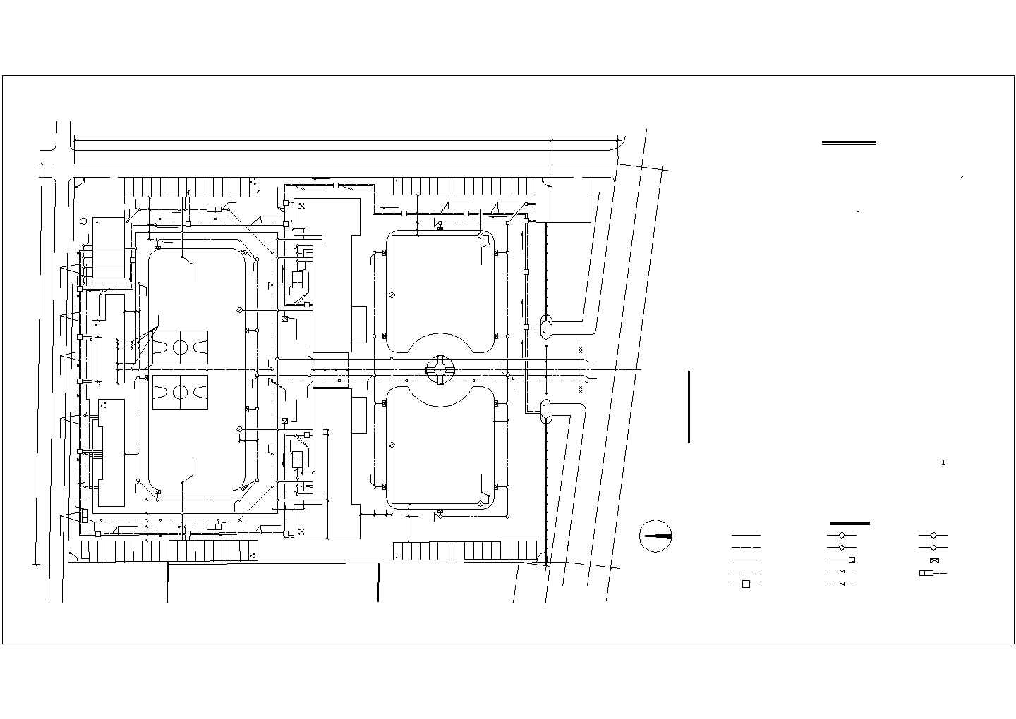 某地区室外管网及锅炉房管道设计施工CAD图纸