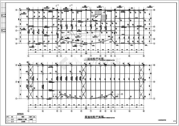 二层全钢结构展示厅设计全套CAD图-图一