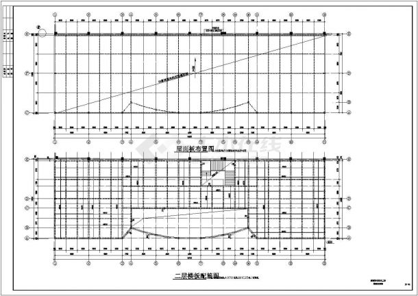 二层全钢结构展示厅设计全套CAD图-图二