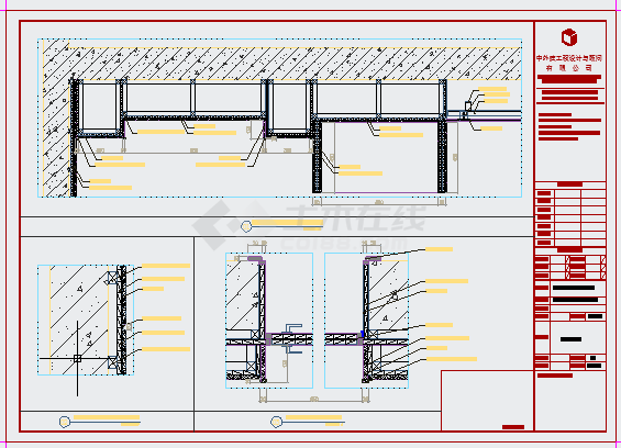 某南京联润办公室CAD装修设计施工图节点图-图一