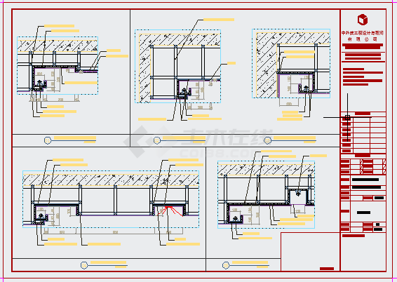 某南京联润办公室CAD装修设计施工图节点图-图二