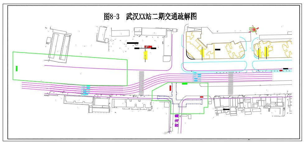 武汉XX站二期交通疏解图