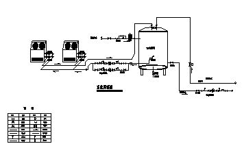 热泵产热水系统设计_某空气源热泵产热水系统设计cad图，含28个方案设计-图二