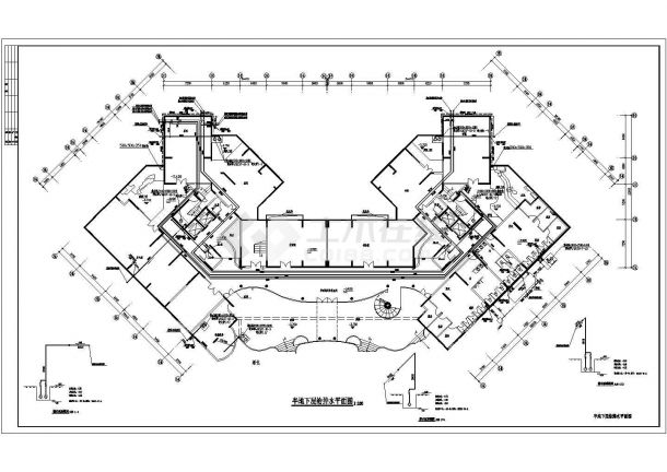 某剪力墙结构地下1层地上19层不规则塔式住宅楼给排水设计cad全套施工图（含设计说明）-图二