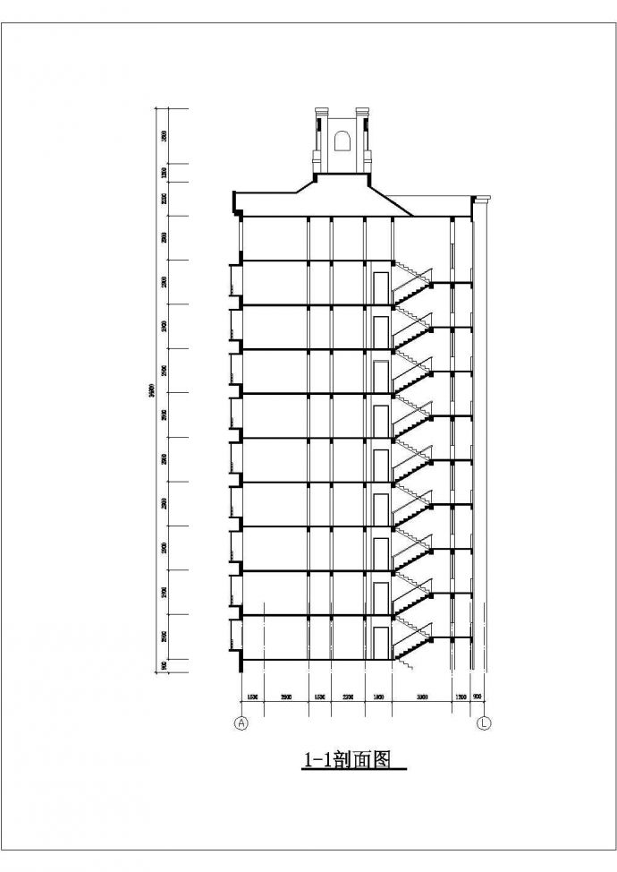 某小高层剪力墙结构住宅楼设计cad详细建筑扩初图（含3栋设计）_图1