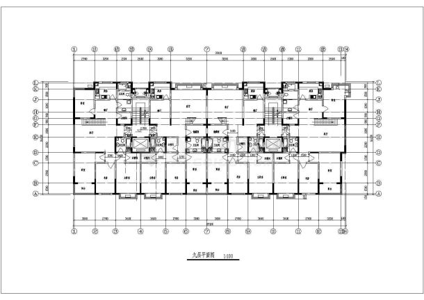 某小高层剪力墙结构住宅楼设计cad详细建筑扩初图（含3栋设计）-图二