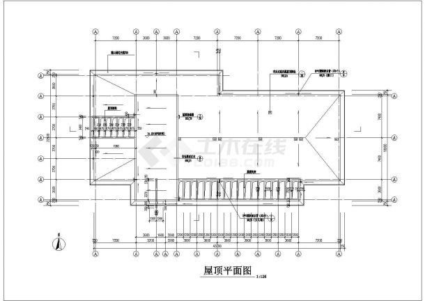 上海某街道2900平米3+1层框架结构休闲洗浴中心建筑CAD设计图纸-图一