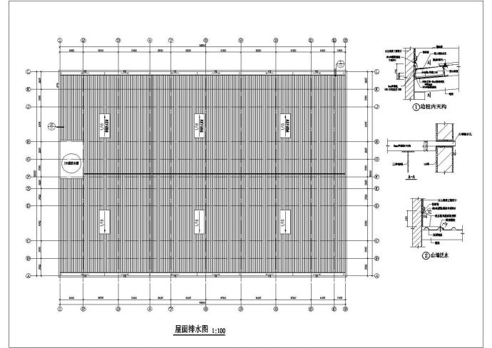 泉州某商业街3500平米3层框架结构商务会所全套建筑CAD设计图纸_图1