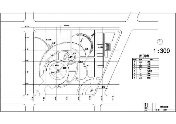 某豪华别墅区小游园CAD设计图纸_图1
