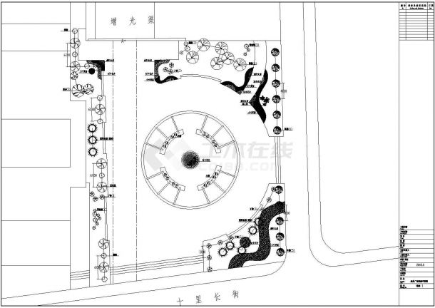 某生肖广场CAD景观设计绿化平面图-图二