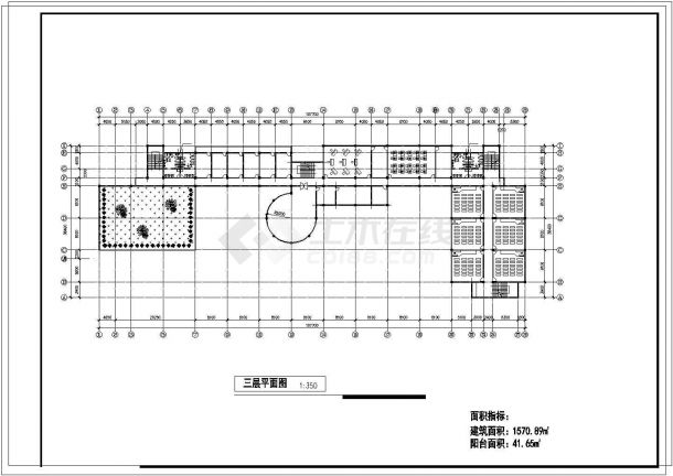 教学综合楼方案施工cad图，共十一张-图二