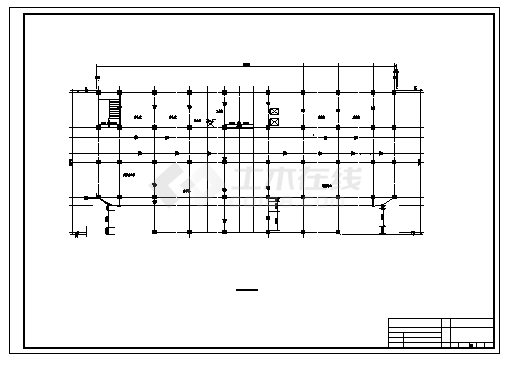 6000平米某六层钢筋混凝土现浇结构办公楼建筑设计cad图(含计算书，毕业设计)-图一