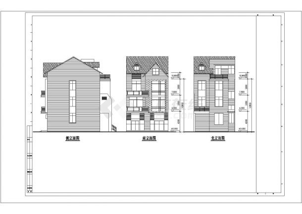 某地别墅住宅楼设计施工CAD参考图-图二