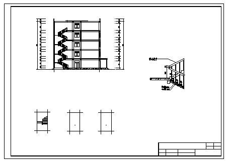 某市五层框架结构中学教学楼建筑设计cad图(含计算书，毕业设计)-图一