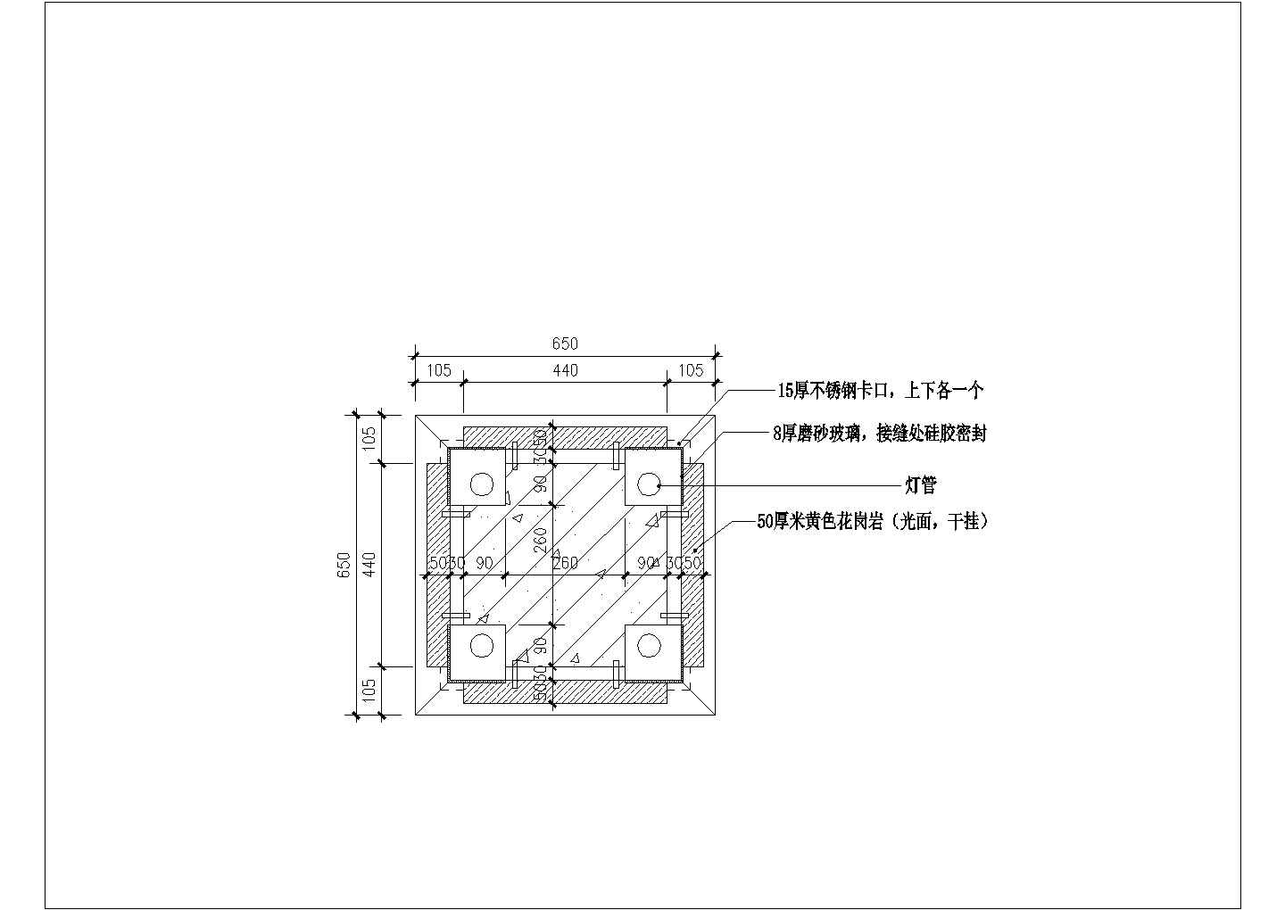 景观灯柱CAD平面布置图