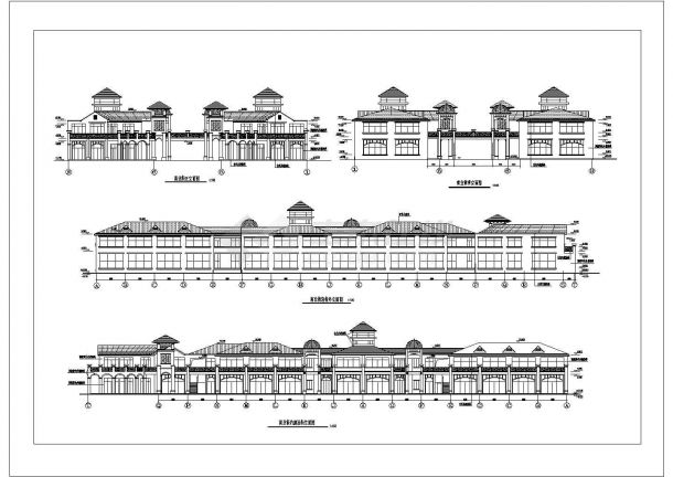 某商业街建筑立面设计施工图-图一