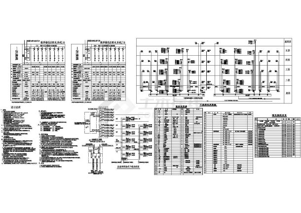 高级中学教学综合楼电施工CAD图-图一