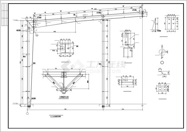 某富华厂房车间建筑设计CAD图纸-图二