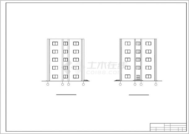 乌鲁木齐市某化工厂五层框架结构办公楼建筑+结构设计CAD图纸-图一