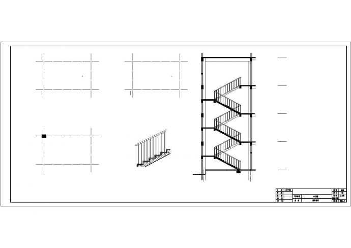 四层框架办公毕业设计建筑结构cad图，共十张_图1