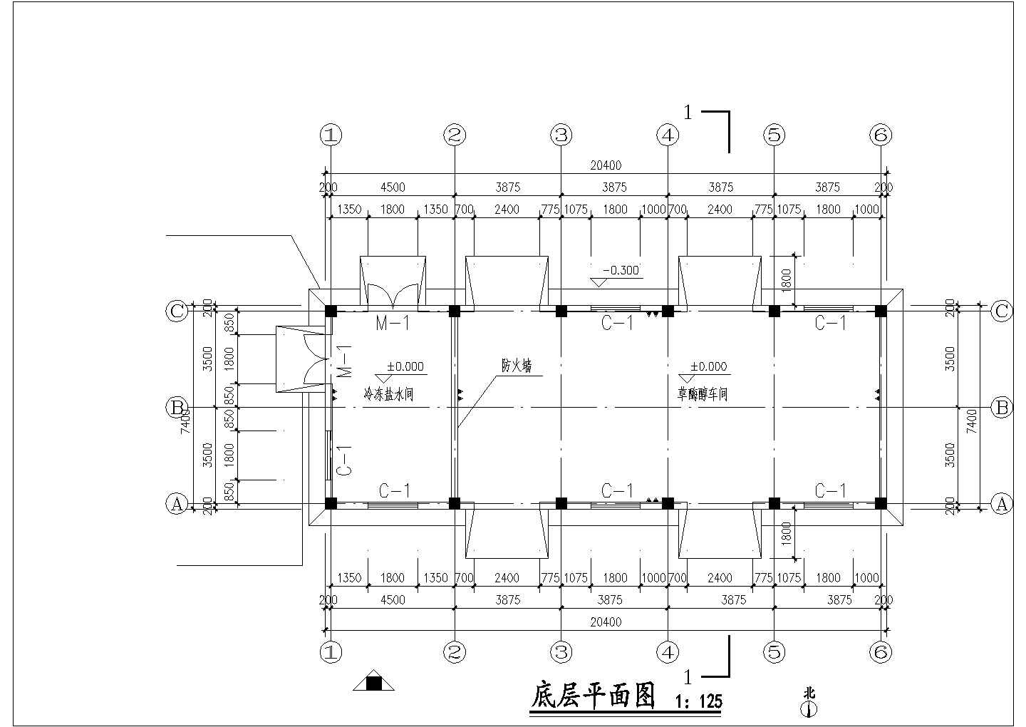 某地厂房车间建筑设计CAD图纸