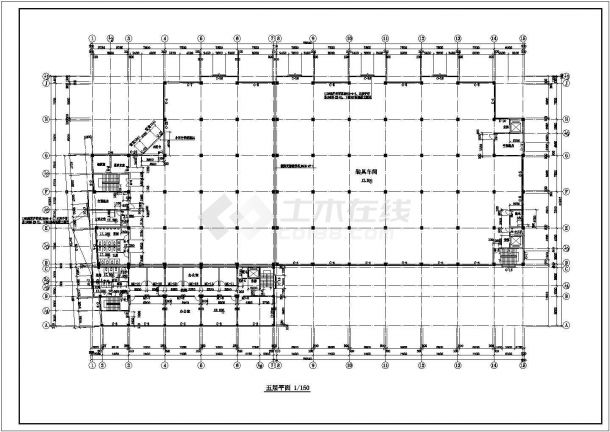 某大型厂房建筑设计施工CAD图-图二