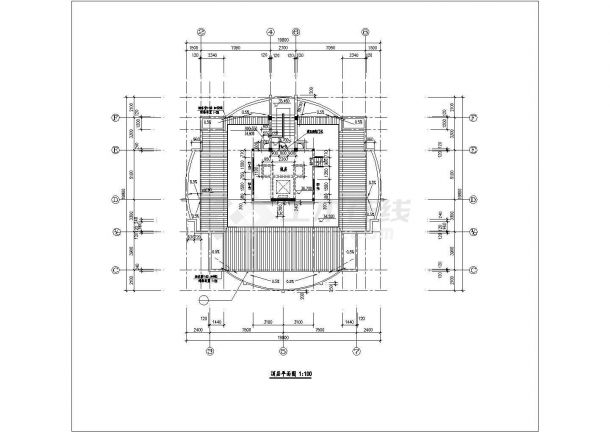 xx小区15层框架结构商住楼平面设计CAD图纸（底层商用/含地下车库）-图二