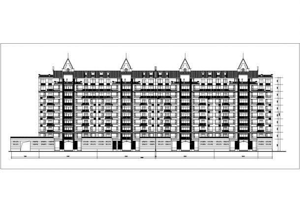 9千平米11层框架结构商住楼平立面设计CAD图纸（底层商用/含阁楼层）-图一