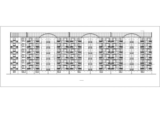 xx小区6800平米6层框架结构住宅楼建筑设计CAD图纸（含半地下室层）-图一