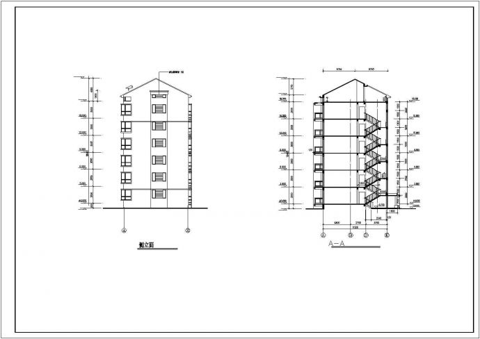 1500平米7层框混结构住宅楼建筑设计CAD图纸（1层2户型/含跃层）_图1