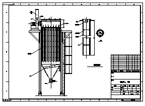 袋滤除尘器设计_某袋滤除尘器全套施工cad图纸_图1