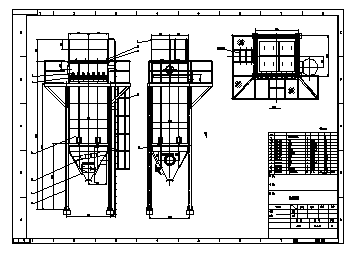 袋滤除尘器设计_某袋滤除尘器全套施工cad图纸-图二