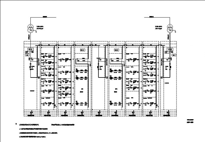 河北某医院综合楼配电系统设计施工cad图纸_图1