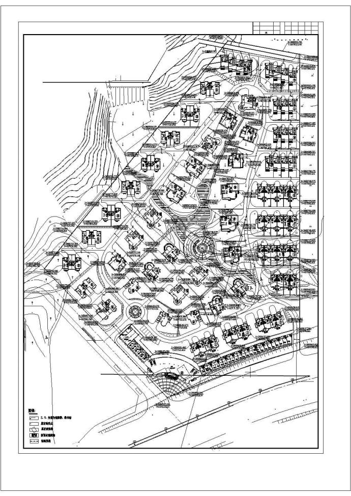 某地区别墅区规划图全套设计cad图纸_图1